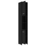 Mobile da Bagno Nero 30x30x183,5 cm in Legno Multistrato