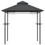Gazebo per Barbecue 240x150x255 cm Antracite in Acciaio