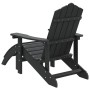 Sedia da Giardino Adirondack con Poggiapiedi Antracite in HDPE