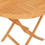 Tavolo da Giardino Pieghevole 85x76cm in Legno Massello di Teak