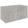 Armadietto Parete Grigio Cemento 80x39x40 cm Legno Multistrato