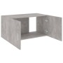 Armadietto Parete Grigio Cemento 80x39x40 cm Legno Multistrato