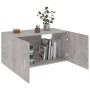 Armadietto Parete Grigio Cemento 80x39x40 cm Legno Multistrato