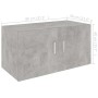 Armadietto Parete Grigio Cemento 80x39x40 cm Legno Multistrato