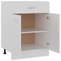 Armadio Inferiore con Cassetto Bianco 60x46x81,5 cm Multistrato