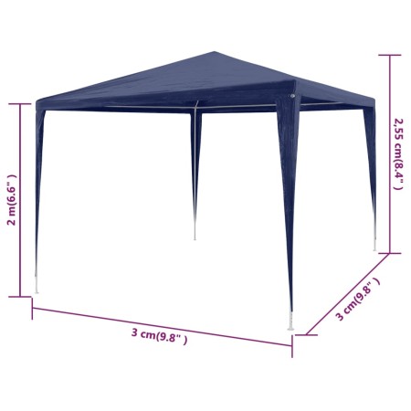 Gazebo da Esterno Tenda per Feste 3 x 3 Blu