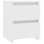 Comodini 2 pz Bianco 30x30x40 cm in Legno Ingegnerizzato