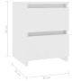 Comodini 2 pz Bianco 30x30x40 cm in Legno Ingegnerizzato