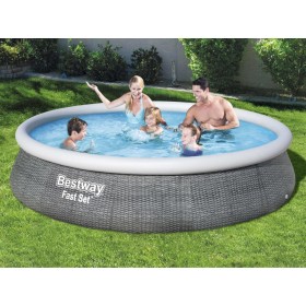 Bestway Set Piscina Gonfiabile Fast con Pompa 396x84 cm