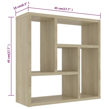 Scaffale Parete Rovere Sonoma 45,1x16x45,1 cm Legno Multistrato