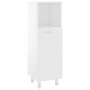 Armadio da Bagno Bianco 30x30x95 cm in Legno Multistrato