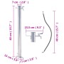 Colonna d'Acqua da Giardino 40 cm Acciaio Inox Rotonda