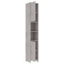 Mobile da Bagno Grigio Cemento 30x30x183,5 cm Legno Multistrato