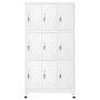 Armadietto a Chiave con 6 Scomparti in Acciaio 90x45x180 cm