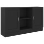 Credenza Nera 120x30,5x70 cm in Legno Multistrato