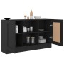 Credenza Nera 120x30,5x70 cm in Legno Multistrato