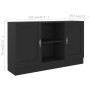 Credenza Nera 120x30,5x70 cm in Legno Multistrato