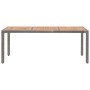 Tavolo Giardino Grigio 190x90x75cm Polyrattan Massello d'Acacia