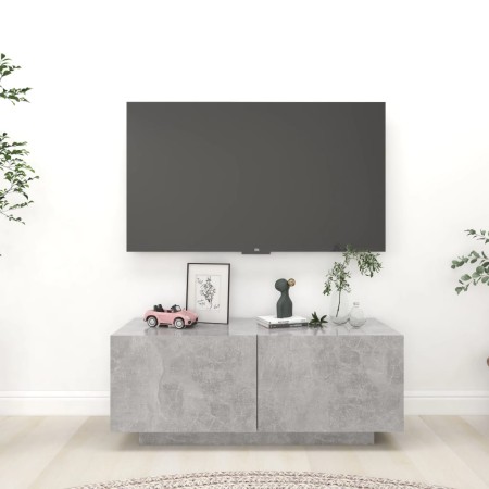 Mobile Porta TV Grigio Cemento 100x35x40 cm Legno Multistrato