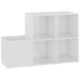 Scarpiera Ingresso Bianco Lucido 105x35,5x70 Legno Multistrato