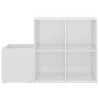 Scarpiera Ingresso Bianco Lucido 105x35,5x70 Legno Multistrato