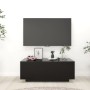 Mobile Porta TV Nero 100x35x40 cm in Legno Multistrato