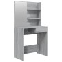 Toeletta con Specchio Grigio Sonoma 74,5x40x141 cm