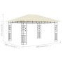 Gazebo con Zanzariera 4x3x2,73 m Crema 180 g/m²