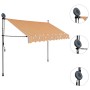 Tenda da Sole Retrattile Manuale con LED 300 cm Gialla e Blu