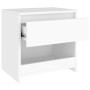 Comodini 2 pz Bianco 40x30x39 cm in Legno Ingegnerizzato