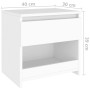 Comodini 2 pz Bianco 40x30x39 cm in Legno Ingegnerizzato