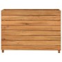 Letto Rialzato 100x40x72 cm Legno di Teak di Recupero e Acciaio