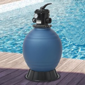 Filtro a Sabbia per Piscine Valvola a 6 Posizioni Blu 460 mm