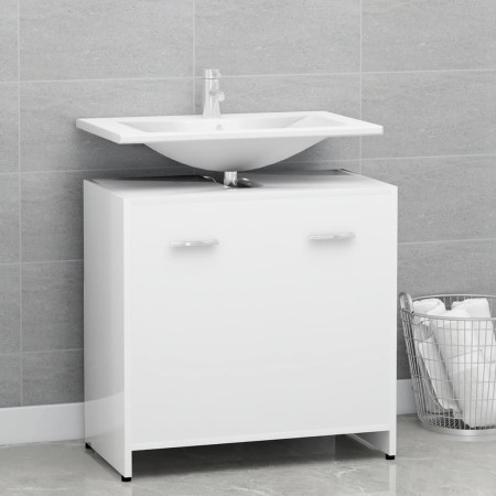 Armadio da Bagno Bianco 60x33x61 cm in Legno Multistrato