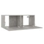 Mobile Porta TV Grigio Cemento 80x30x30 cm in Legno Multistrato