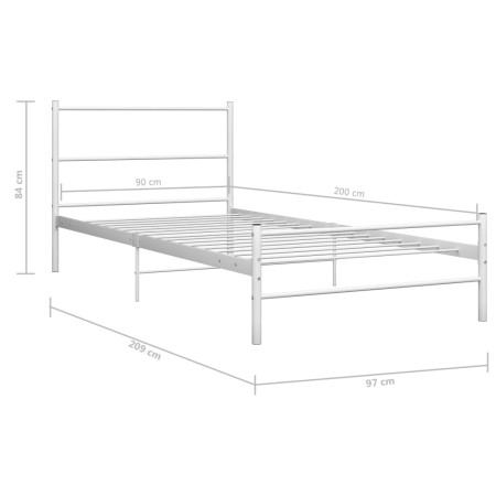 Giroletto Bianco in Metallo 90x200 cm