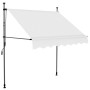 Tenda da Sole Retrattile Manuale con LED 200 cm Crema