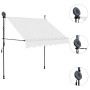 Tenda da Sole Retrattile Manuale con LED 200 cm Crema