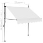 Tenda da Sole Retrattile Manuale con LED 200 cm Crema