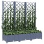 Fioriera da Giardino e Graticcio Grigio Scuro 120x40x121,5cm PP