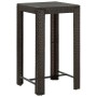 Tavolo da Bar da Giardino Marrone 60,5x60,5x110,5 cm Polyrattan