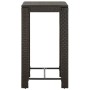 Tavolo da Bar da Giardino Marrone 60,5x60,5x110,5 cm Polyrattan