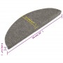 Tappetini Autoadesivi per Scale 10pz Grigi 56x17x3 cm