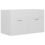 Mobile Sottolavabo Bianco Lucido 80x38,5x46cm Legno Multistrato