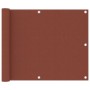 Paravento da Balcone Terracotta 75x300 cm Tessuto Oxford