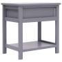 Comodini 2pz Grigi 40x29x42 cm in Legno di Paulonia