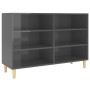 Credenza Grigio Lucido 103,5x35x70 cm in Legno Multistrato