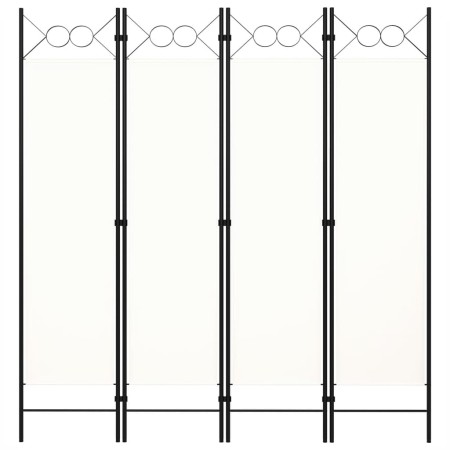 Paravento a 4 Pannelli Bianco 160x180 cm