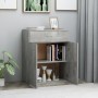 Credenza Grigio Cemento 60x30x75 cm in Legno Multistrato