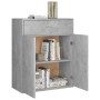 Credenza Grigio Cemento 60x30x75 cm in Legno Multistrato